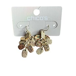 Chico's Textured Gold Cluster Earrings